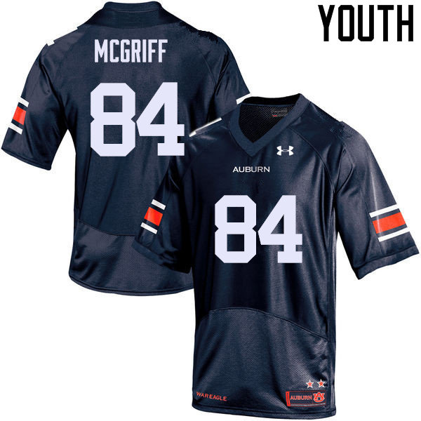 Youth Auburn Tigers #84 Jaylen McGriff Navy College Stitched Football Jersey